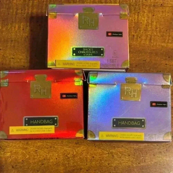 3pk Lot Rainbow High Mini Accessories Lot #1- 2 Handbag/1 Shoe Surprise Box NIB - Picture 1 of 2